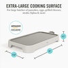 image:imageMartha Stewart 12 x 22 Electric Griddle XL Ceramic NonstickFlat Top Cooking Surface Adjustable Temperature Dial Drip Tray Dishwasher Safe 1500W Fast Even Heating Pancakes amp Eggs Linen CreamLinen Cream